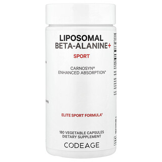 Codeage, 脂質體 β-丙氨酸+，Centurion、CarnoSyn，加強吸收，533 毫克，180 粒膠囊