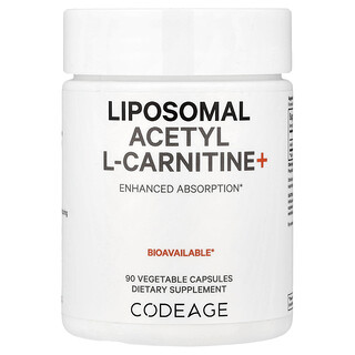 Codeage, 脂質體乙醯 L-肉鹼+，500 毫克，90 粒膠囊