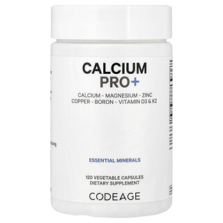 Codeage, Calcium Pro+，120 粒素食膠囊