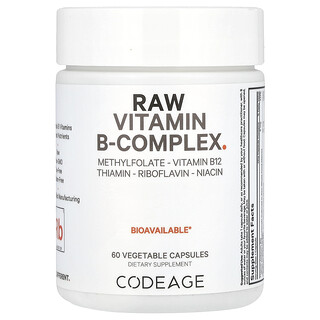 Codeage, 未加工維生素 B 複合物，60 粒素食膠囊