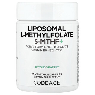 Codeage, 脂質體 L-甲基葉酸 5-MTHF+，60 粒素食膠囊