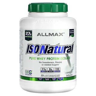 ALLMAX, IsoNatural, 純分離乳清蛋白，原味，5 磅（2.25 千克）