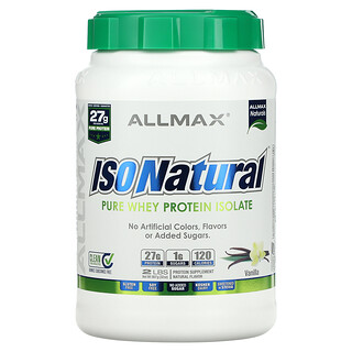 ALLMAX, IsoNatural，純分離乳清蛋白，香草，2 磅（907 克）