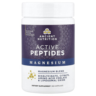 Ancient Nutrition, Active Peptides, Magnesium, 90 Capsules
