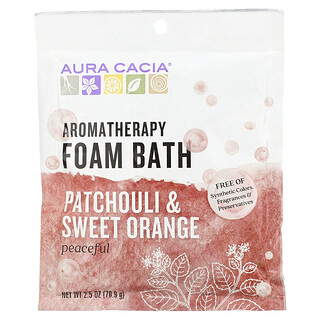 Aura Cacia, 芳香泡泡浴，舒緩廣藿香＆甜橙，2.5盎司（70.9克）
