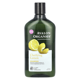 Avalon Organics, 洗髮水，淨化檸檬，11 液量盎司（325 毫升）