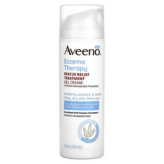 Aveeno, 濕疹護理，極速緩解護理凝膠霜，無香，5 液量盎司（150 毫升）