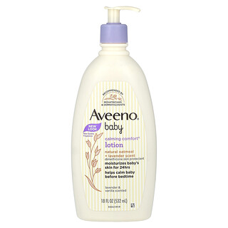 Aveeno, 嬰兒安撫舒緩乳液，薰衣花草和香草味，18 液量盎司（532 毫升）