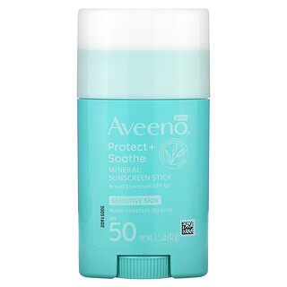 Aveeno, 保護 + 舒緩礦物質抗曬棒，SPF 50，無香，1.5 盎司（42克）