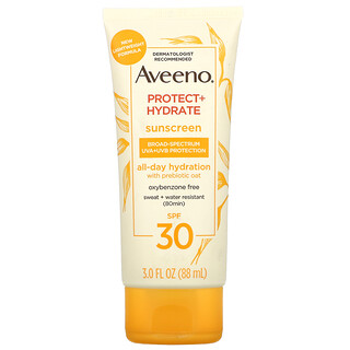 Aveeno, 保護 + 補水抗曬，SPF 30，3 液量盎司（88 毫升）