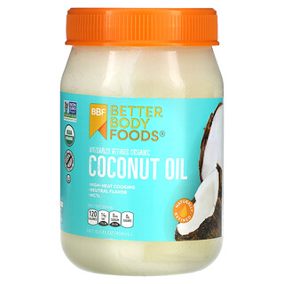 BetterBody Foods, 天然精制有機椰子油，15.5 液量盎司（458 毫升）