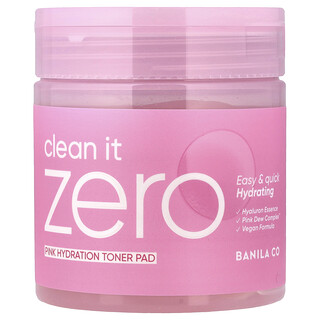 芭妮蘭, Clean it Zero，粉色爽膚水化妝棉，70 片化妝棉，7.94 液量盎司（235 毫升）
