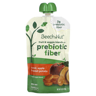 Beech-Nut, 益生元纖維果蔬混合物，12 個月以上，胡蘿卜、蘋果和甘薯，3.5 盎司（99 克）