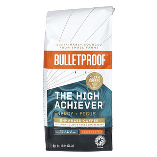 BulletProof, 咖啡，高成就，研磨，中度-深度烘焙，10 盎司（284 克）