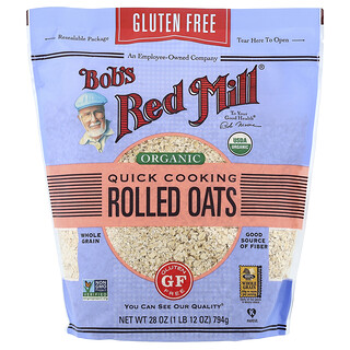 Bob's Red Mill, 有機速煮輾制燕麥，28 盎司（794 克）
