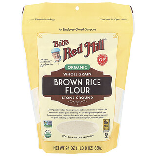 Bob's Red Mill, 全穀物有機糙米粉，24 盎司（680 克）