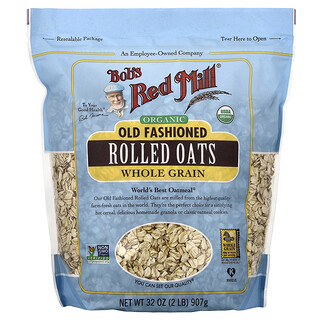 Bob's Red Mill, 有機經典輾制燕麥，全穀物，32 盎司（907 克）