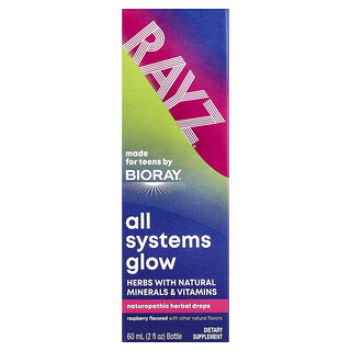 Bioray, Rayz®，All Systems Glow，適用於青少年，樹莓味，2 液量盎司（59 毫升）