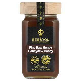 BEE&YOU, 未加工鬆樹蜂蜜，甘露蜜，10.6 盎司（300 克）