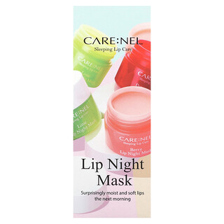 Care:Nel, Lip Night Mask, Berry, 3 Pieces, (5 g) Each