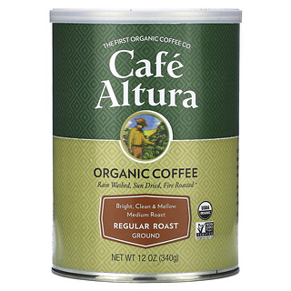 Cafe Altura, 有機咖啡，常規烘焙，研磨，中度烘焙，12 盎司（340 克）