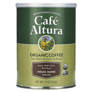 Cafe Altura, 有機咖啡，家常咖啡，研磨，深度烘焙，12 盎司（340 克）