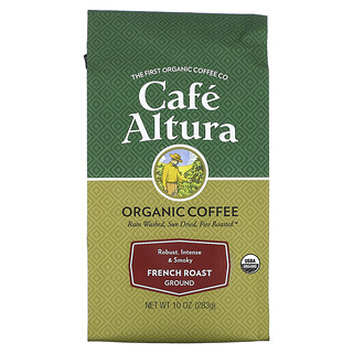 Cafe Altura, 有機咖啡，法式烘焙，研磨，10 盎司（283 克）