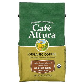 Cafe Altura, 有機咖啡，晨間混合咖啡，全豆，中度烘焙，20 盎司（567 克）