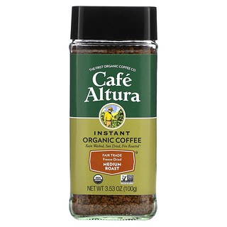 Cafe Altura, 即溶有機咖啡，中度烘焙，冷凍乾燥，3.53 盎司（100 克）