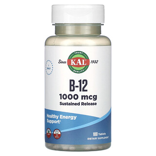 KAL, B-12，1,000 微克，100 片