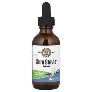 KAL, Sure Stevia™ 甜葉菊提取物，香草，1.8 液量盎司（53.2 毫升）