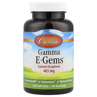 Carlson, Gamma E-Gems®，465 毫克，120 粒軟膠囊