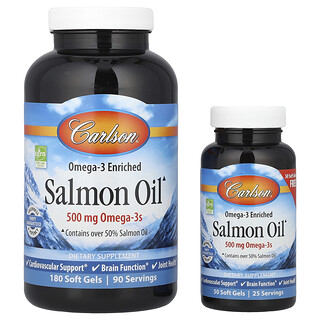 Carlson, 富 Omega-3 鮭魚油，230 粒軟膠囊