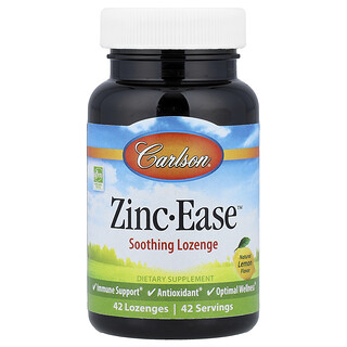 Carlson, Zinc-Ease™ 舒緩含片，天然檸檬味，42 片