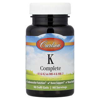 Carlson, K Complete，90 粒軟膠囊