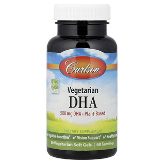 Carlson, 素食 DHA，500 毫克，60 粒素食軟膠囊