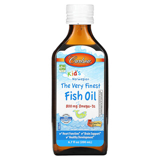 Carlson, 兒童，挪威，優質魚油，蜜桃味，800 毫克，6.7 液量盎司（200 毫升）