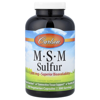 Carlson, MSM 硫，300 粒素食膠囊