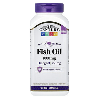 21世紀, Fish Oil, 1,000 mg, 90 Fish Softgels