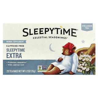 Celestial Seasonings, 健康茶，Sleepytime Extra®，無咖啡萃取，20 茶包，1.2 盎司（35 克）