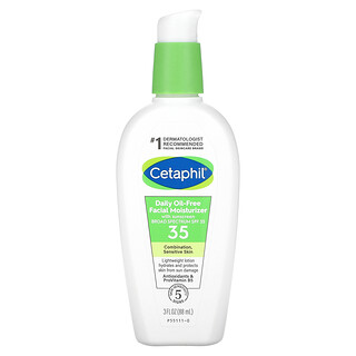 Cetaphil, 日常無油面部保濕乳，含抗曬成分，SPF 35，3 液量盎司（88 毫升）