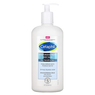 Cetaphil, 保濕舒緩沐浴露，乾性、敏感肌膚，20 液量盎司（591 毫升）