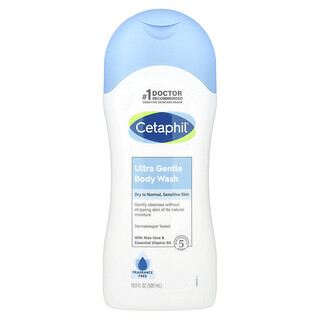 Cetaphil, 超柔和舒緩沐浴露，無香料，16.9 液量盎司（500 毫升）