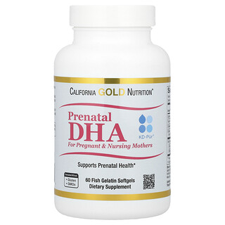 California Gold Nutrition, 適用於孕婦和哺乳期女性的產前 DHA，含 Omega-3 脂肪酸 DHA、EPA 和膽鹼，900 毫克，60 粒魚明膠軟膠囊（每粒軟膠囊 450 毫克）