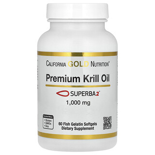 California Gold Nutrition, 含 Superba2™ 的優質磷蝦油，1,000 毫克，60 粒軟凝膠