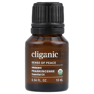 Cliganic, Sense of Peace™，有機乳香精油，0.34 液量盎司（10 毫升）