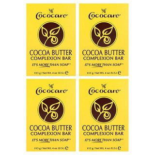 Cococare, Cocoa Butter Complexion Bar Soap, 4 Pack, 4 oz (113 g) Each