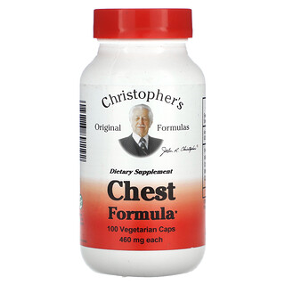 Christopher's Original Formulas, 胸部支援配方，460 毫克，100 粒素食膠囊
