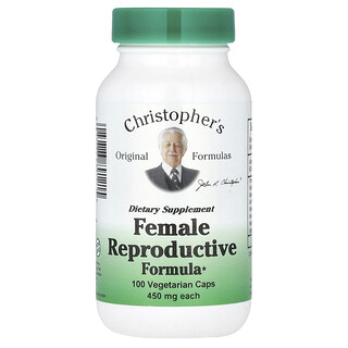 Christopher's Original Formulas, 女性生殖配方，100 粒素食膠囊