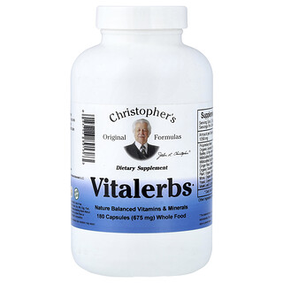 Christopher's Original Formulas, Vitalerbs，180 粒膠囊